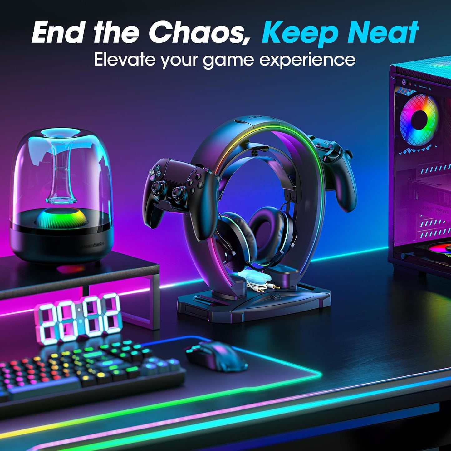 RGB Gaming Headset & Controller Stand™