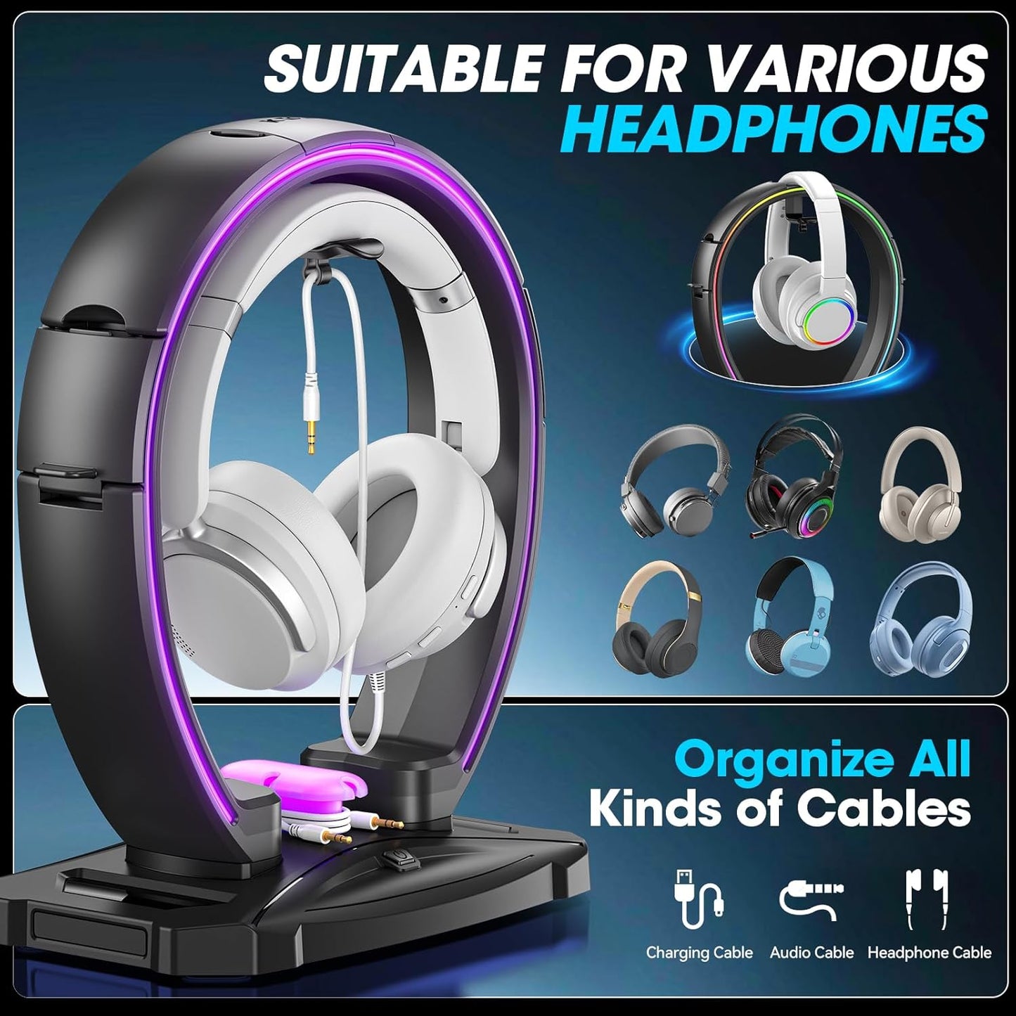RGB Gaming Headset & Controller Stand™