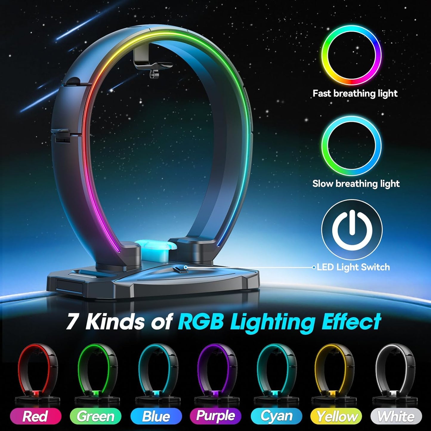 RGB Gaming Headset & Controller Stand™
